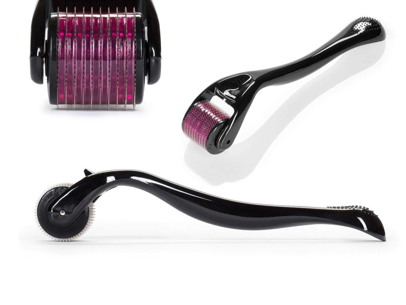 DIA BEAUTY Derma Roller 1.5mm with acid serum, Titanium Microneedle Roller for Face, Microdermabrasion Facial Roller, Microneedling Dermaroller, Includes Storage Case