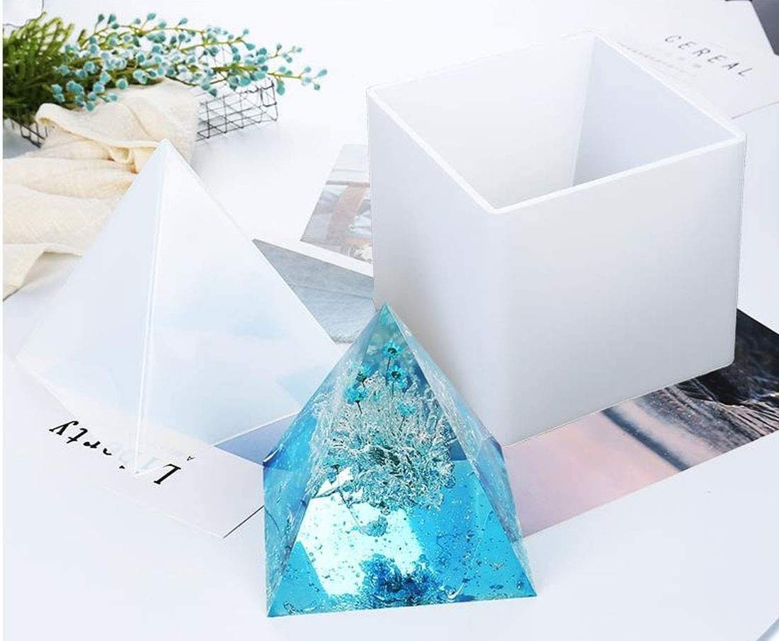 Stampo In Silicone A Forma Di Piramide Per Resina - Fai Da Te, 16 Cm, Trasparente