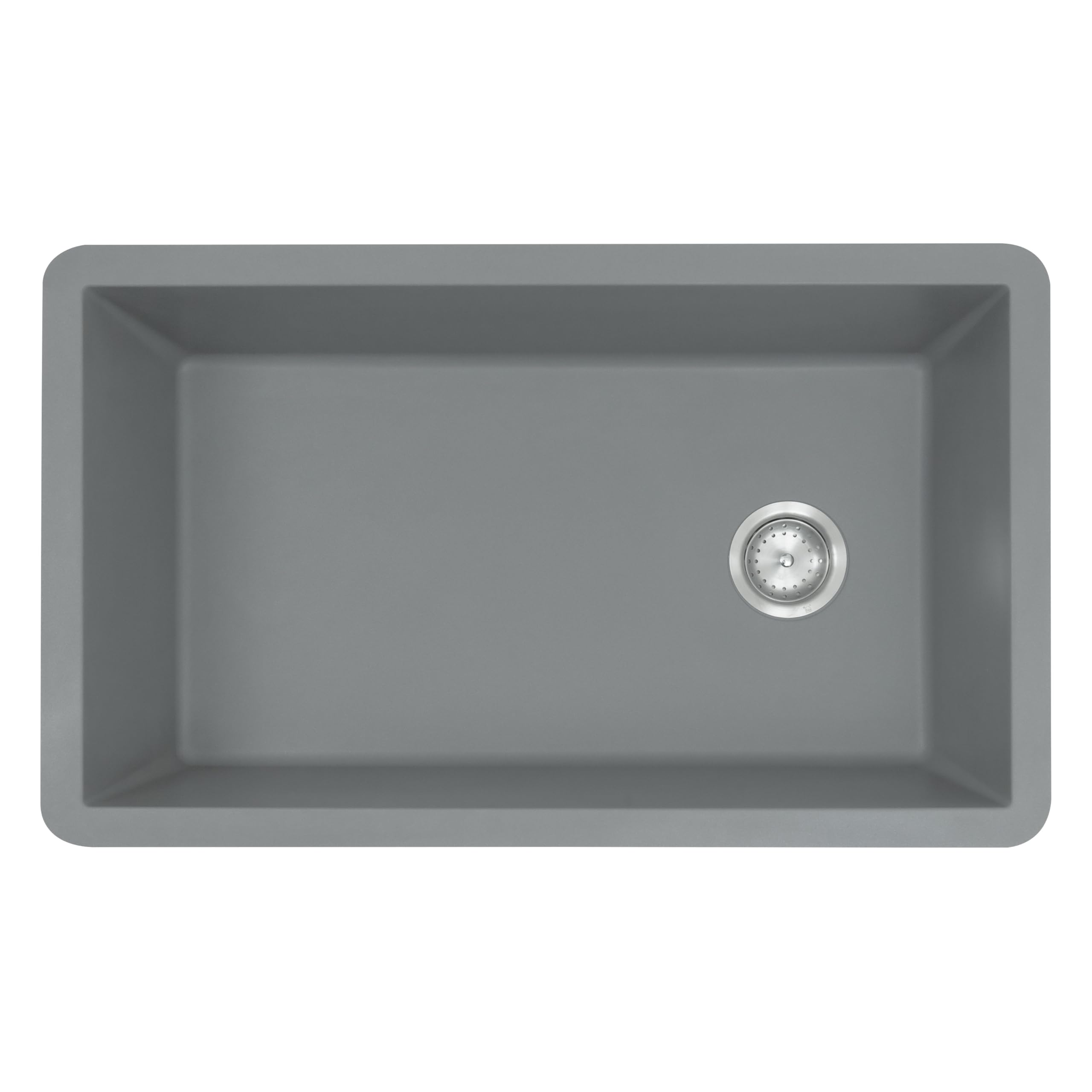MSI Gray Single Bowl 31 in. X 19 in. Quartz Undermount Kitchen