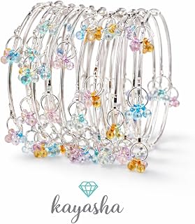 KAYASHA Women's Stylish Alloy Metal Chudi Set With multicolour Ghungroo Work For Women & Girls | Traditional Metal Bangles... Price In India