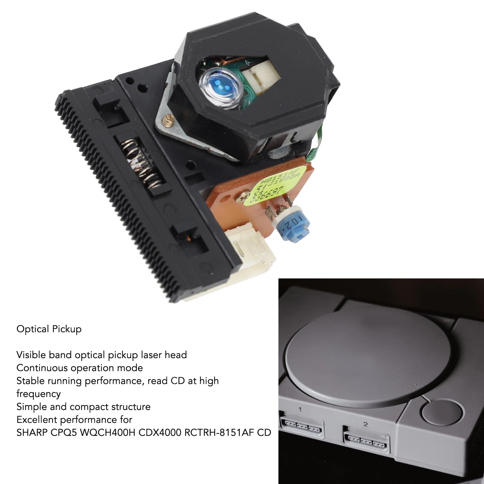 Pickup Ottico di Ricambio per Testina Dell'obiettivo Pickup Ottico H8151AF per SHARP CPQ5 WQCH400H CDX4000 RCTRH‑8151AF CD