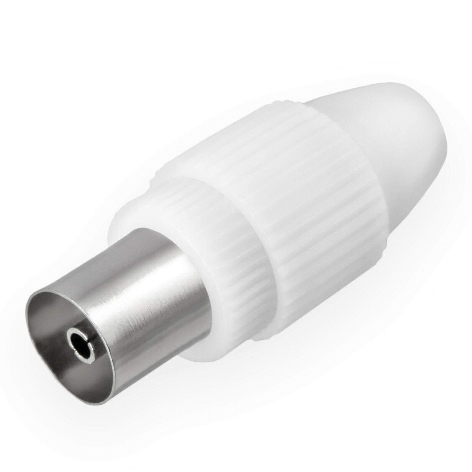 HB-DIGITAL - Set di 2 connettori e 2 prese per visione via cavo, radio DVB-C e DVB-T2, antenne TV IEC (maschio e femmina) per cavo antenna coassiale, cavo BK impianti HQ 4K UHD
