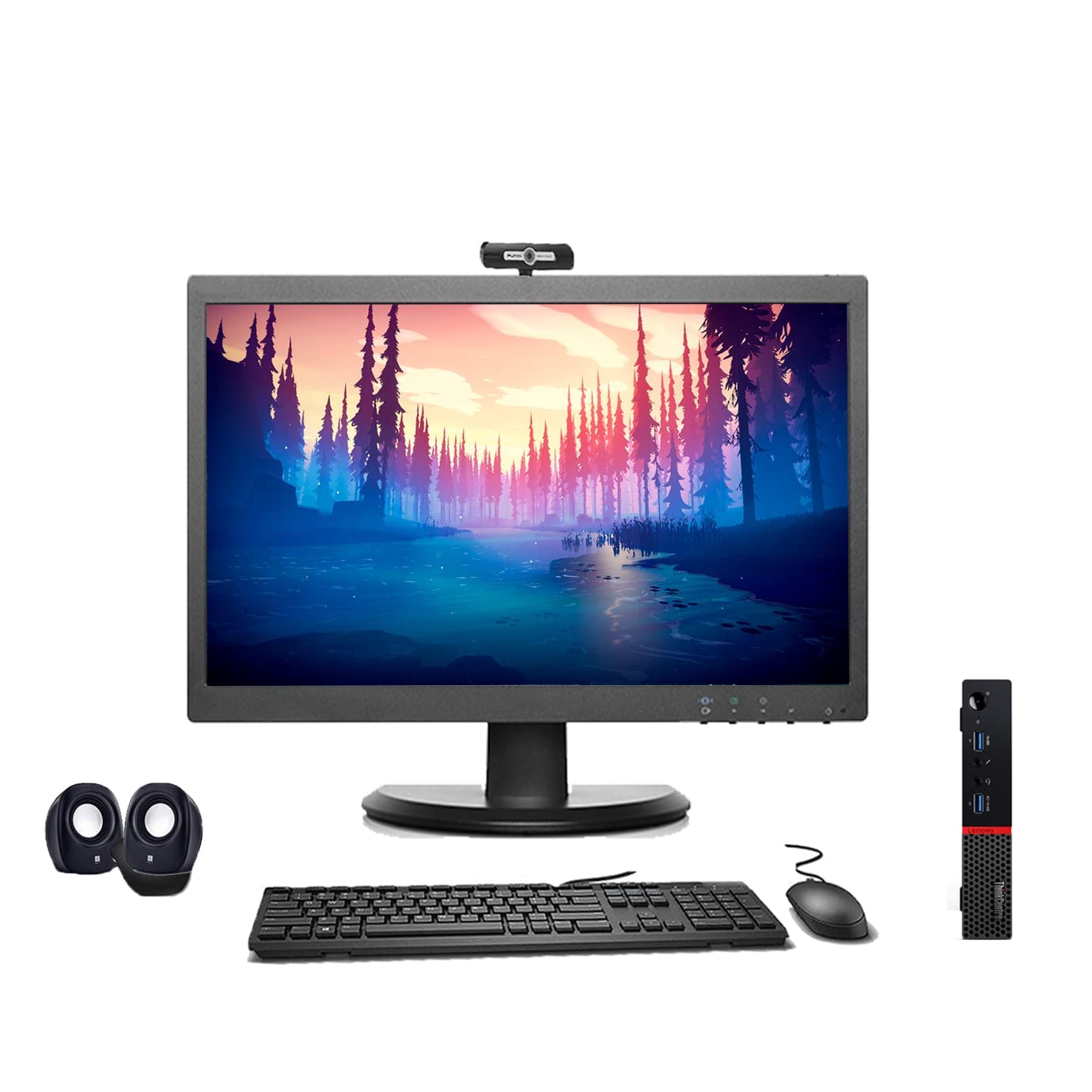 (Refurbished) Lenovo ThinkCentre 19″ All-in-One Desktop Computer Set (Intel Core i5 6th Gen|8 GB DDR4 RAM|512 GB SSD |19″ HD Monitor|Tiny CPU|KB &…