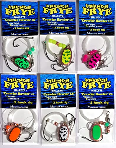 Walleye Spinner Rigs (6): “Crawler Hawler” Assortment