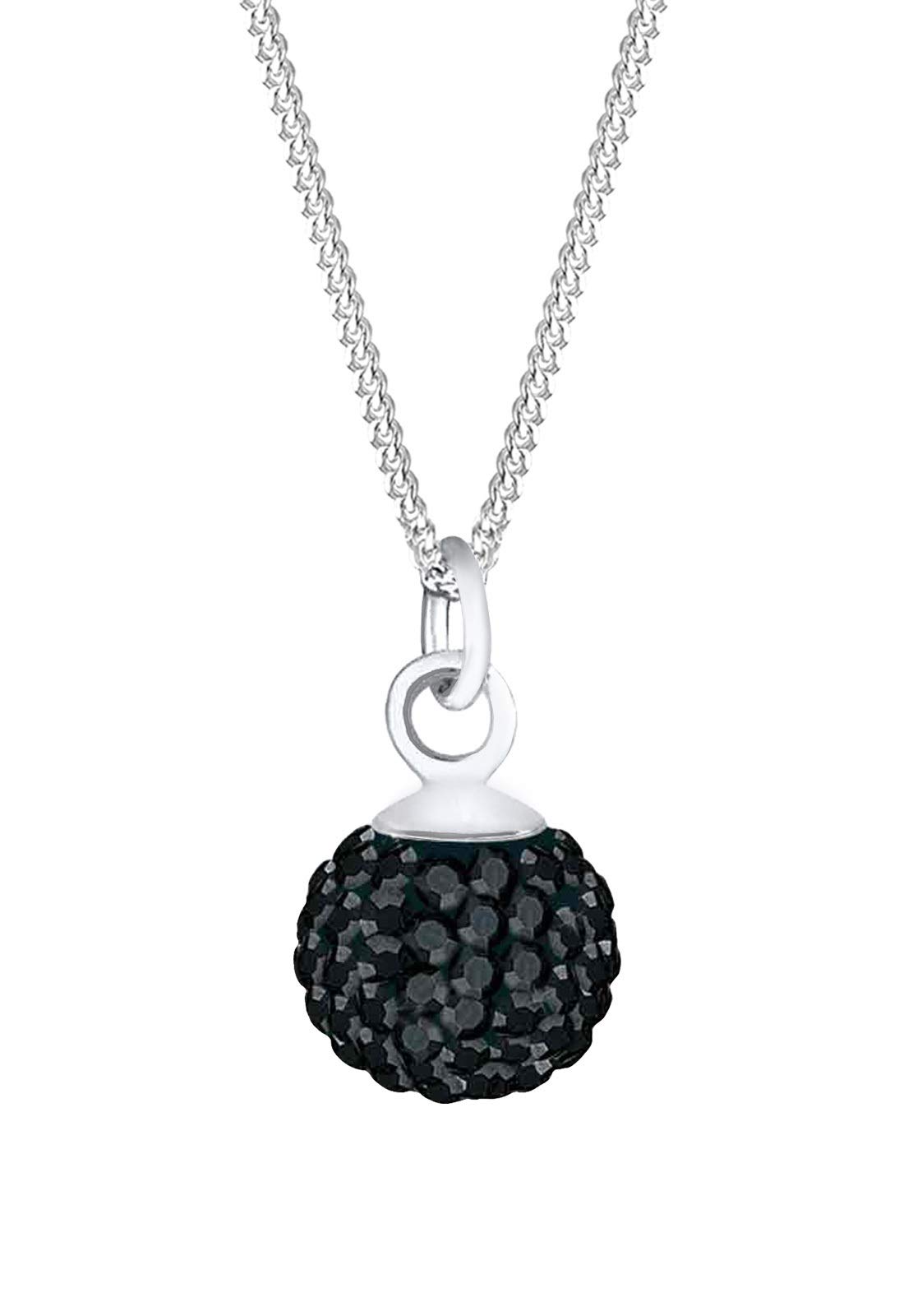 Elli Women's 925 Sterling Silver Xilion Cut Crystals Ball Pendant Necklace