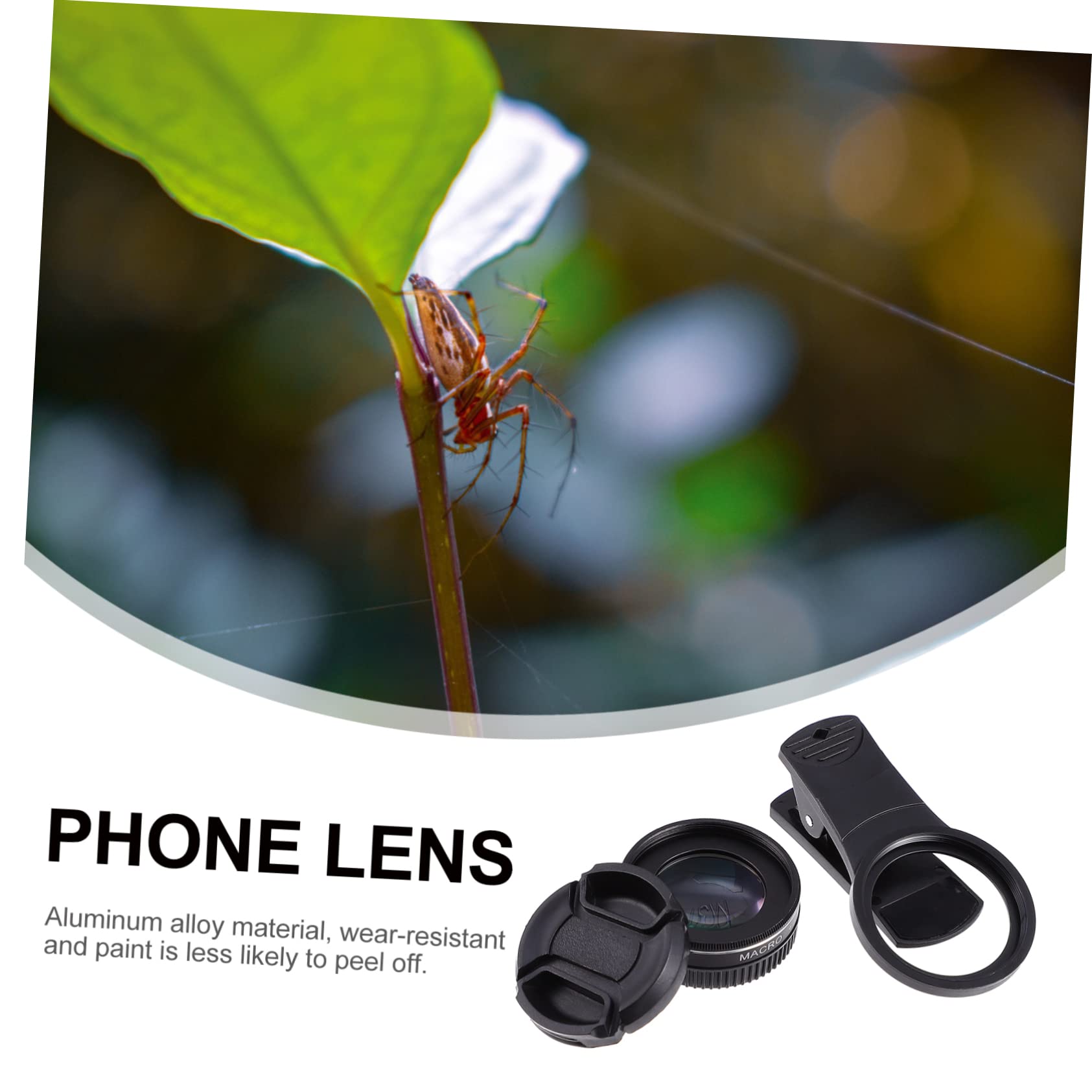 Mikinona Kit Di 3 Lenti Macro Per Fotocamera Del Telefono 37 Mm Grandangolo Senza (15x/30x)
