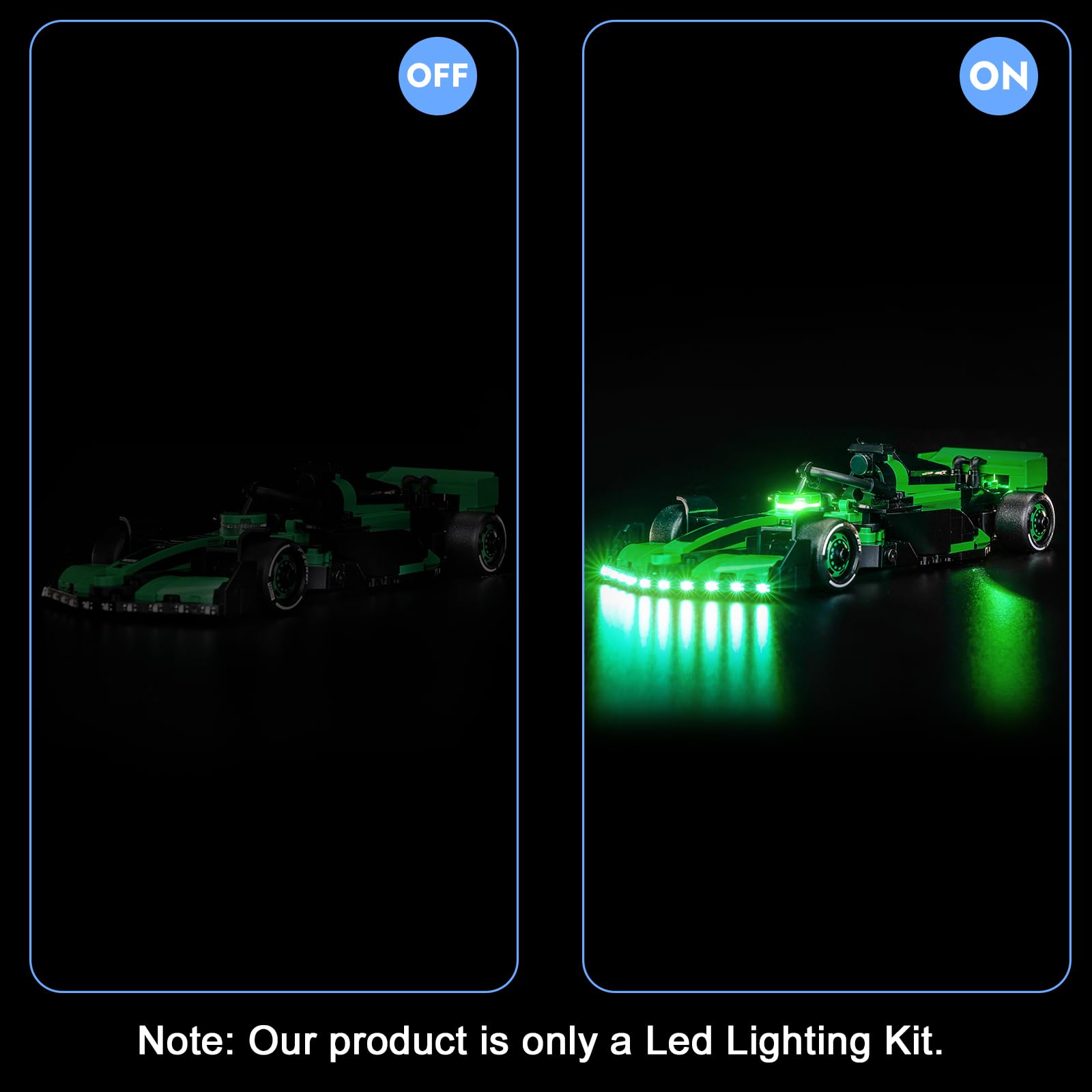 LocoLee Led Light Set Compatible with Lego 77247 Kick Sauber F1 Team C44 Race Car Led Decoration Lighting Kit Compatible with Lego F1 77247 Building Blocks Model,Only Lights Set,No Model - Image 4