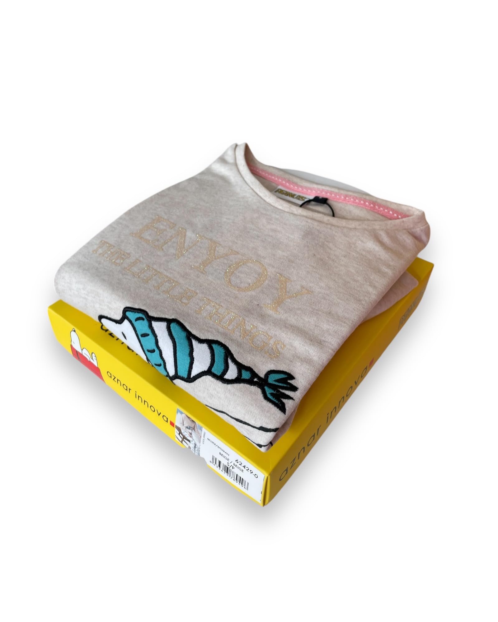Peanuts Pijama Manga Larga Let It Snow para Mujer