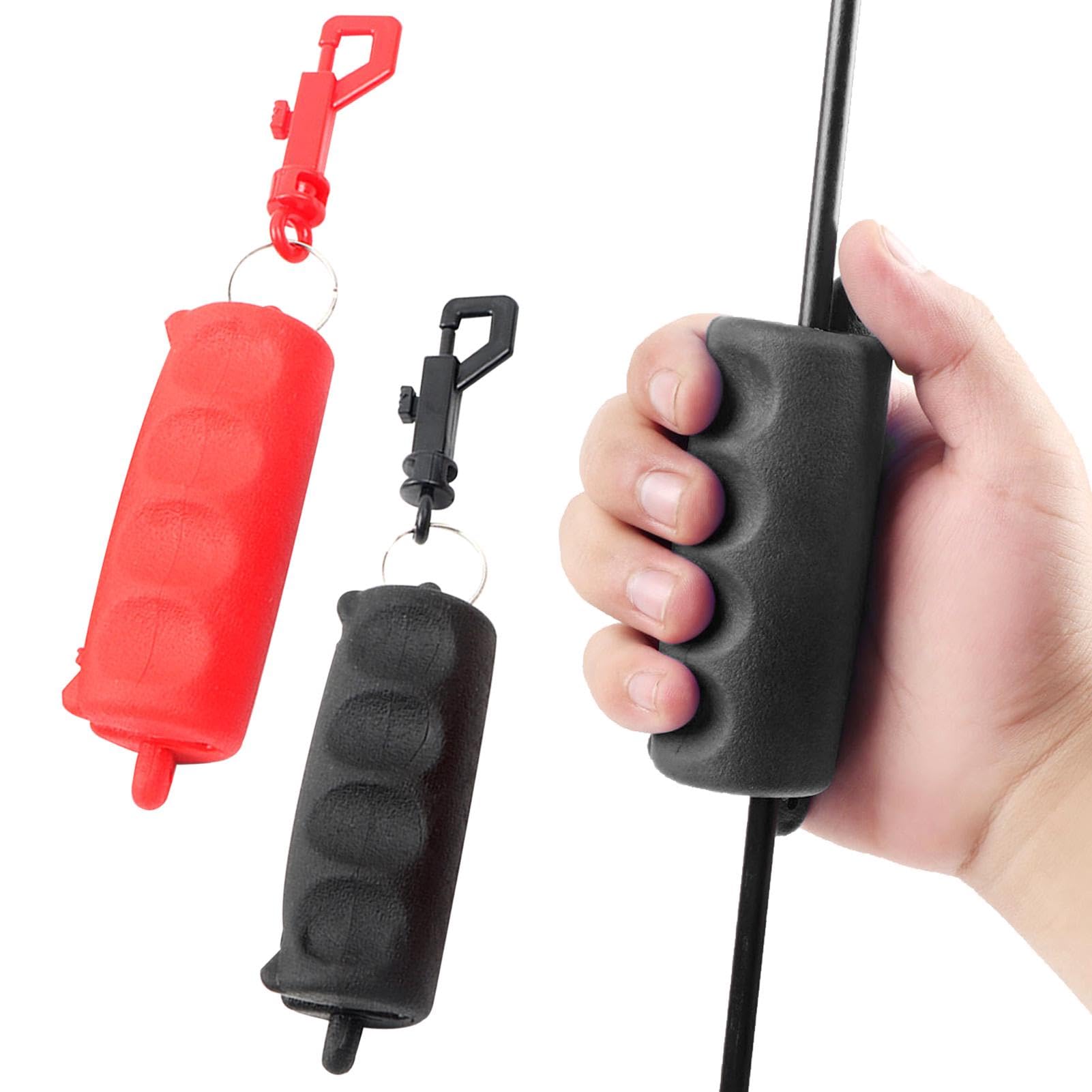 Anwangda Lot de 2 tire-flèches de tir à l'arc - Protection de la main en caoutchouc - Avec clip de ceinture - Pour la chasse, le tir à l'arc