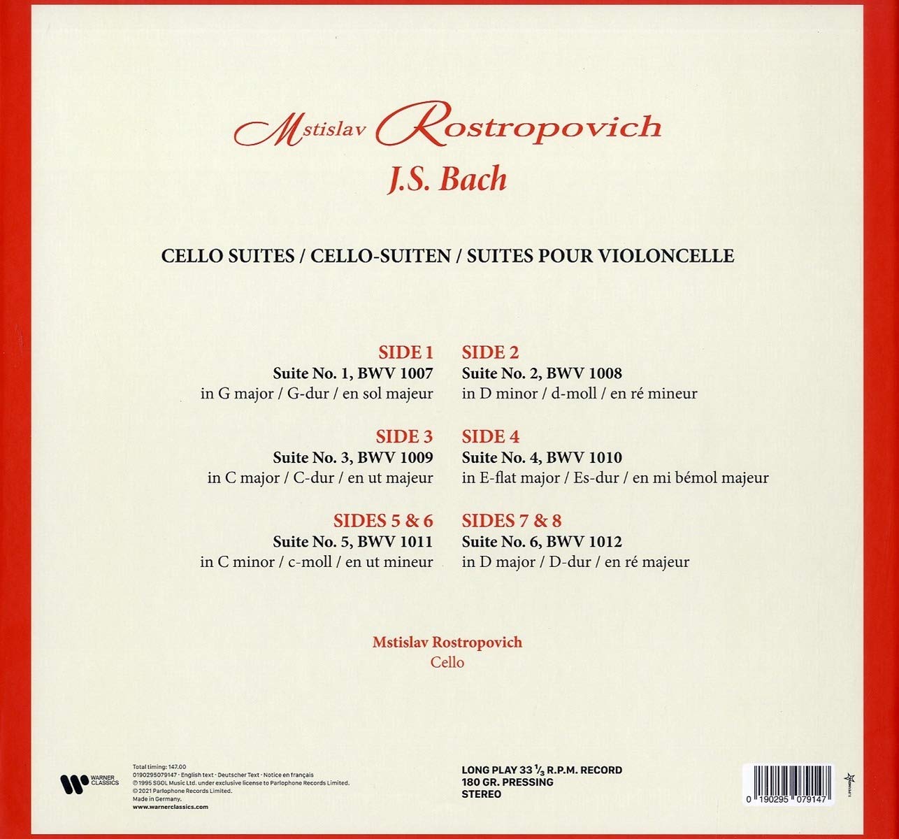 Bach: The Cello Suites