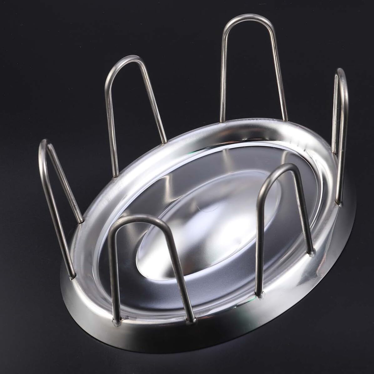 FRCOLOR Ciotola Alimentazione Rettile in Acciaio Inossidabile Piatto Rotondo per Tartarughe e Rettili Design Compatto e Facile da Pulire Liscio Sicuro per Animali Antiscontro per Cibo e