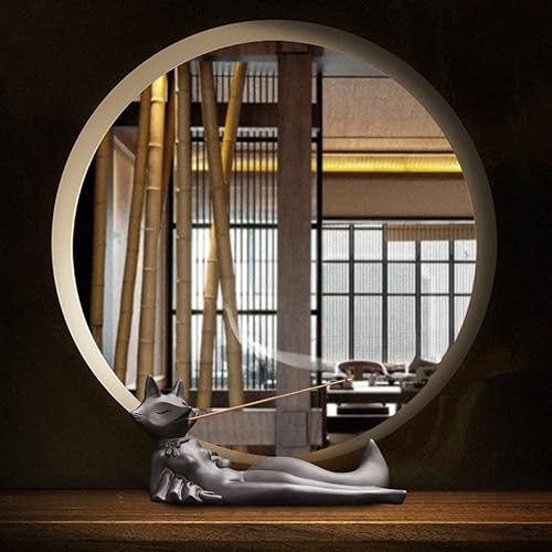 Miniatura 9 de ChangWanna Cool - Juego de soportes de incienso – quemador de incienso de conos de cerámica, fuente de humo, difusor de incienso que fluye hacia