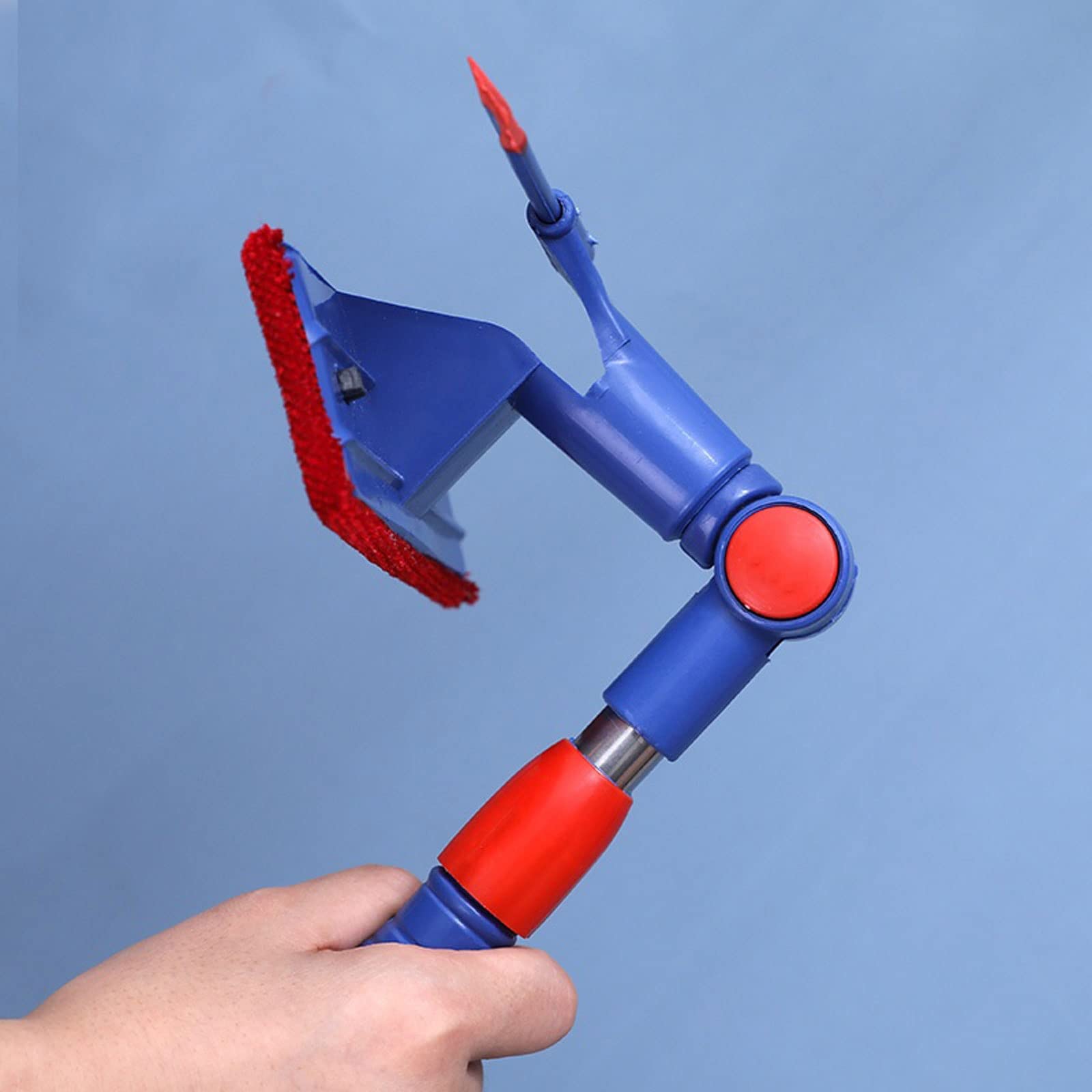 Rasquetas para Ducha, Rascador Azul del Cepillo de Limpieza enjugador la Ducha 2 en 1 con manija Larga Ajustable for el Cuarto baño