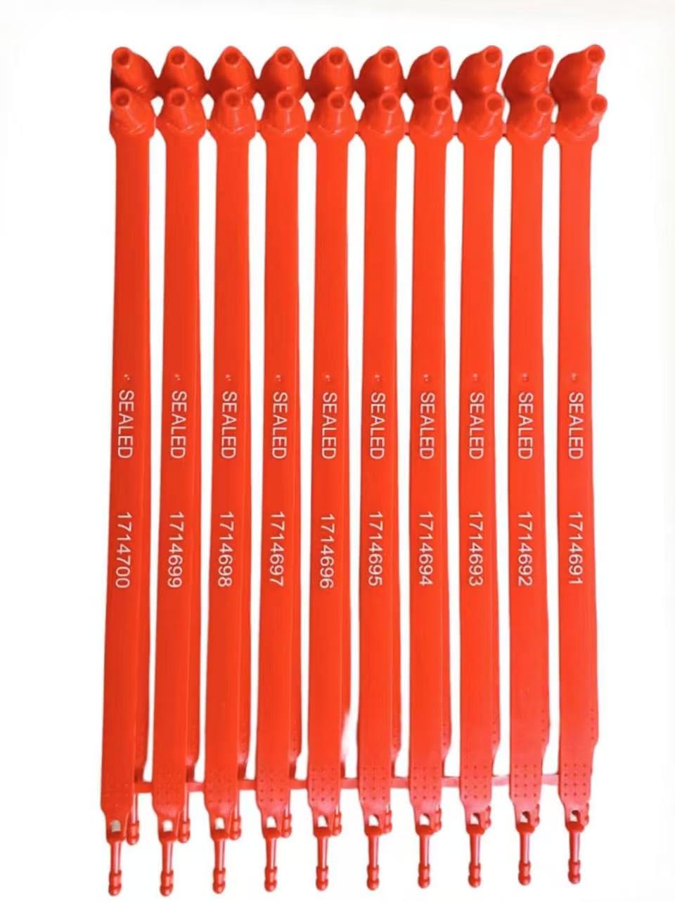Pelagichain 1000 pcs Red Plastic Seals Truck Trailer Seals Numbered Security Tags Tamper Evident Tags Safety Ties Plastic Locks for Truck Cargo Container Shipping Transport