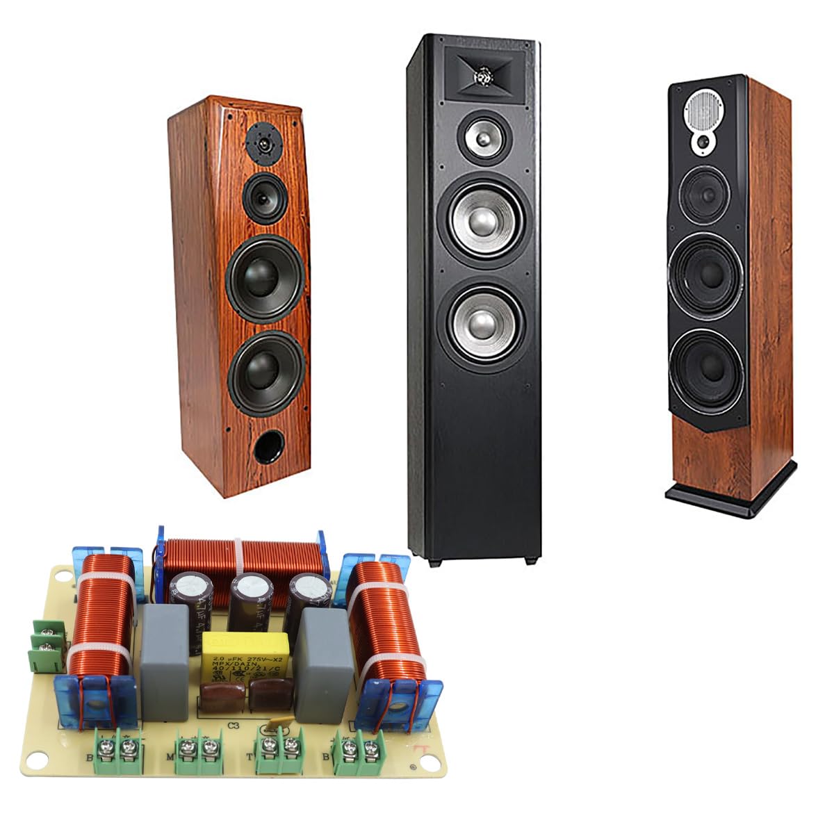 Crossover per altoparlanti a 4 vie da 400 W RCEDA 406 passivo per audio per auto e casa da 4 a 8 Ohm
