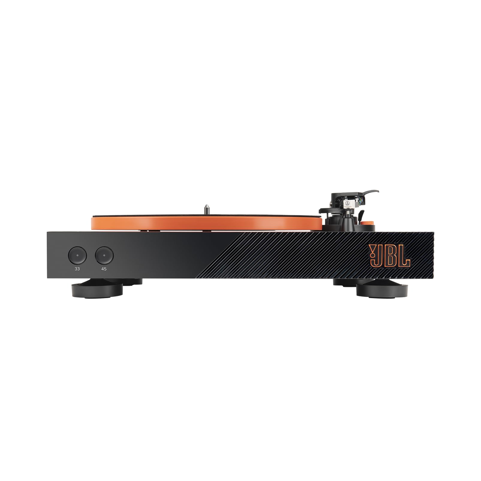 JBL Spinner BT – Hochwertiger Schallplattenspieler mit Bluetooth und aptXTM HD – Schwarz und Orange