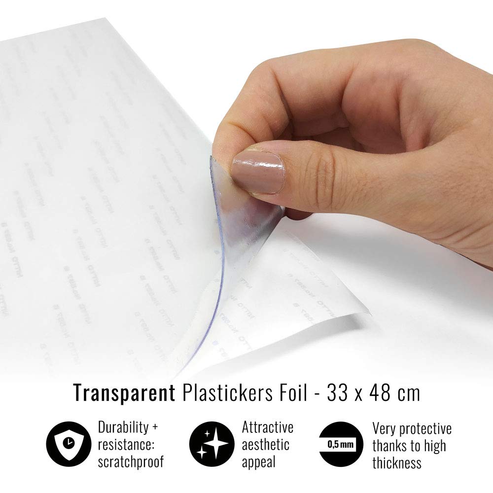 Pellicola Adesiva Protettiva 4R - Trasparente E Resistente | Per Moto Fuoristrada | 34x48 Cm | Spessore 0.5mm - Foto 3