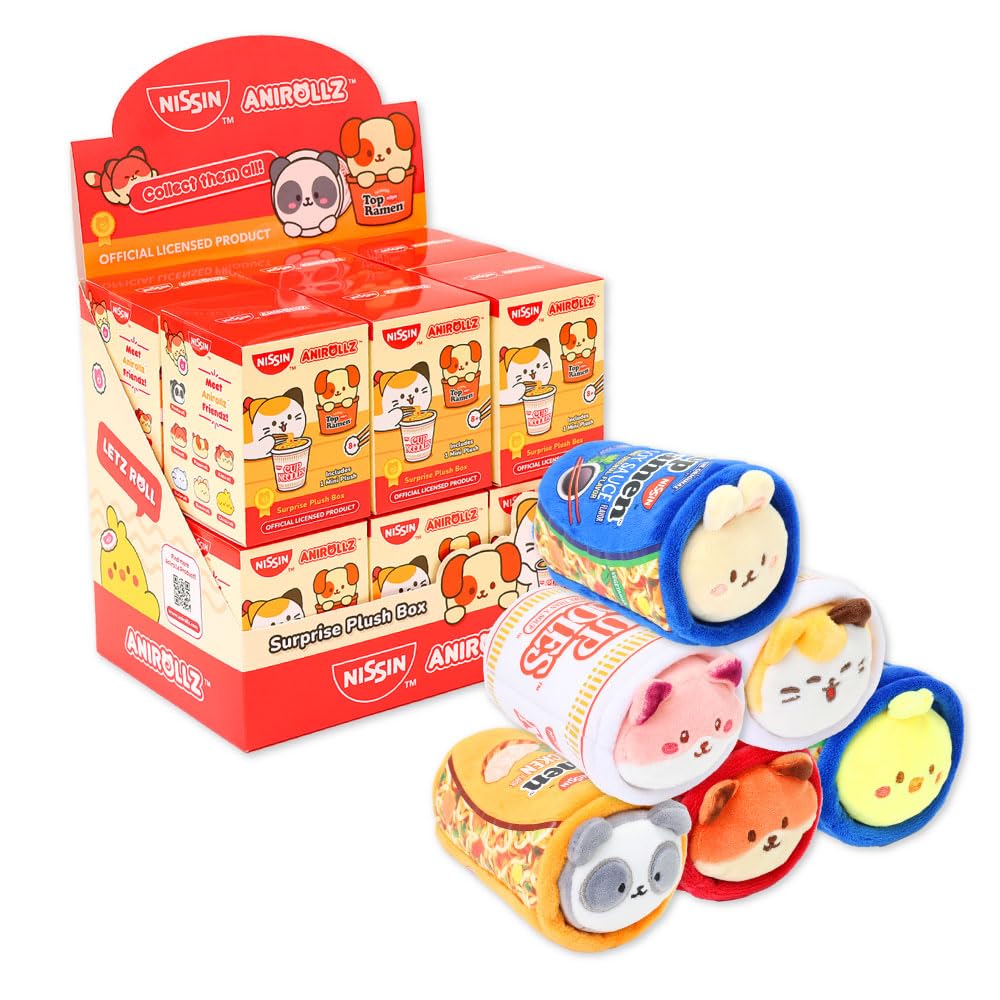 Amazon.com: Anirollz x Nissin Surprise Plush Box – 1 Random Mini
