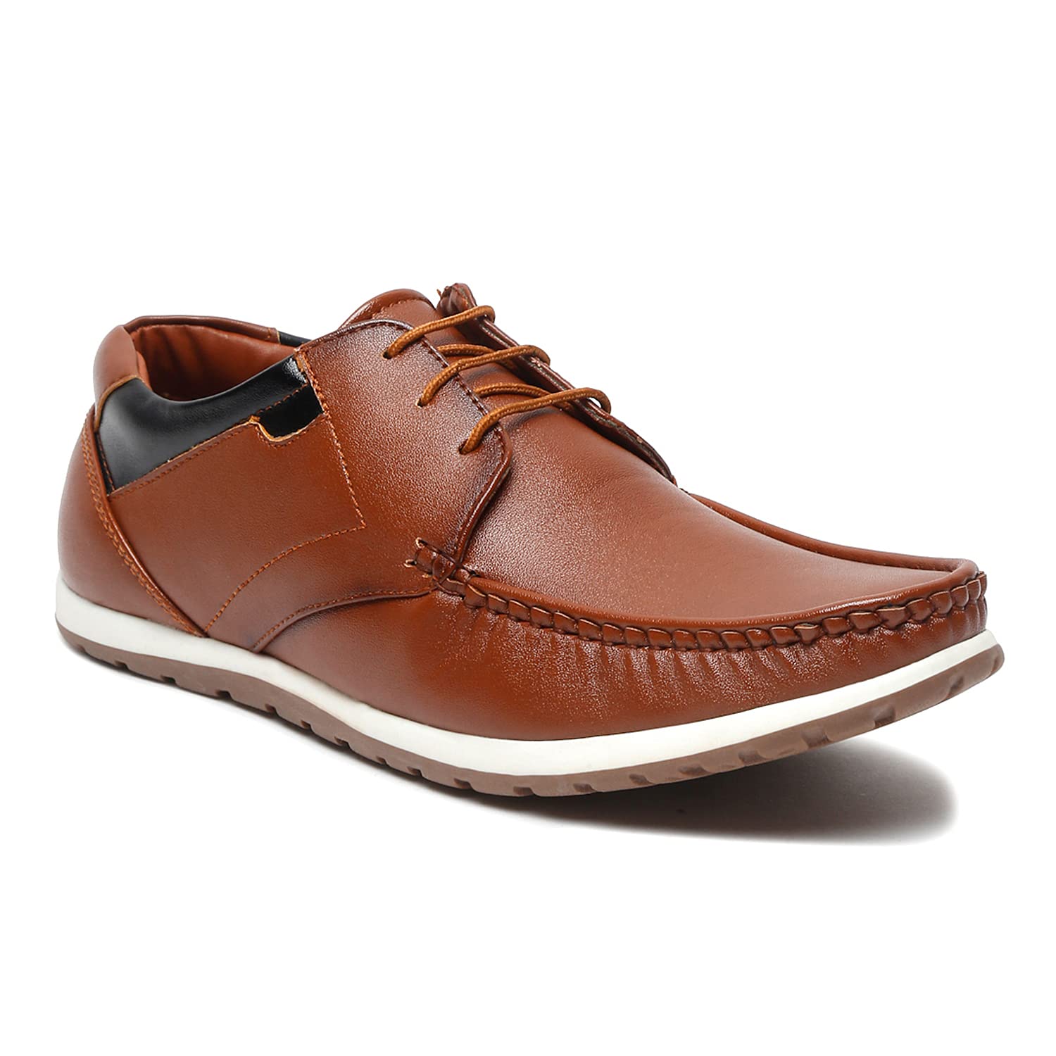 MUTAQINOTI Mens Sneaker Casual Style High Top Vegan Leather Shoes for Boys Ideal for Running Walking College Dancing (Russet Tan) (Size- 10 UK) (SNKFWTN) (B0C1T3LSVW) Amazon Price History, Amazon Price Tracker