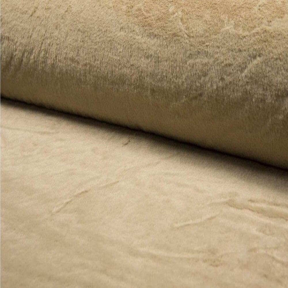 Fabrics-City camel tissu en fausse fourrure de luxe peluche lapin premium, idéal pour ameublement, vêtements, accessoires, décoration, création artisanale, passionnés et, 5326
