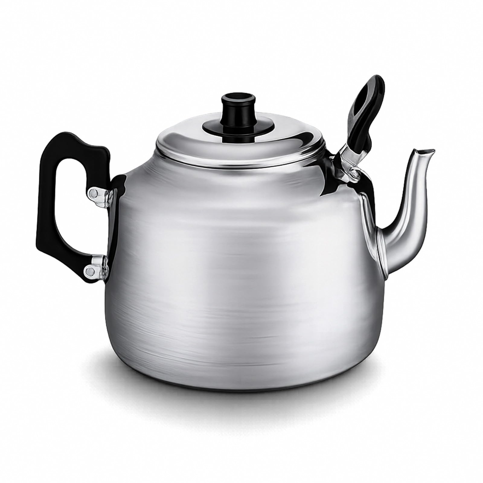 Catering Teapot Aluminium Catering Tea Pot | Lightweight, Durable | Efficient for Perfect Brews | Use for Camping Parties Hotel | Quick & Efficient Brew Delivery Silver (4 Pint (2.2 LTR))