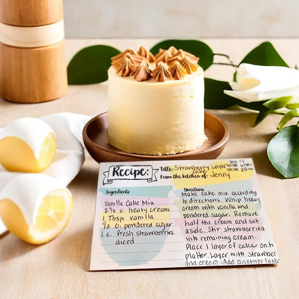 BRIDAL SHOWER RECIPE CARDS 24PC - Stationery - 24 Pieces