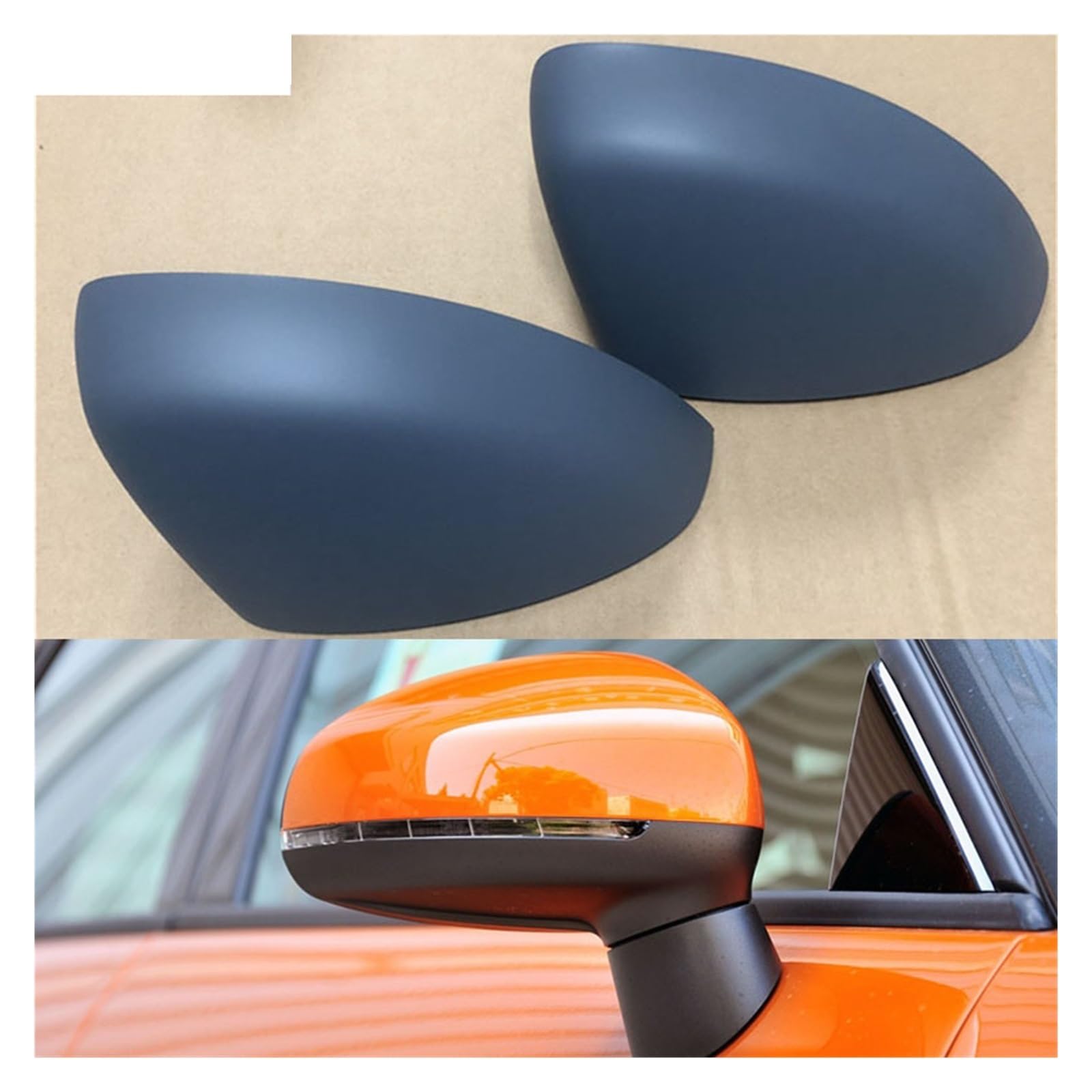 Rétroviseur Couvre Rétroviseur Coque Décoration Couverture Garniture Décalcomanie Pour Ford Pour Mustang 2010-2014 Voiture Accessoires Extérieurs Rearview Mirror Cover Cap(Color:Fibre De Carbone