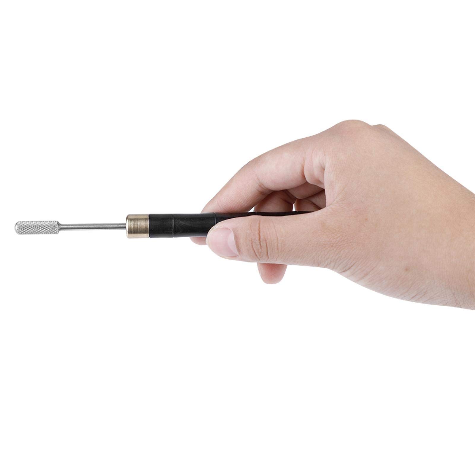 Stylo De Teinture Pour Bords En Cuir - Rouleau Double Roulement - Manche En Bois De Santal - Pour Cuir Et Tissu