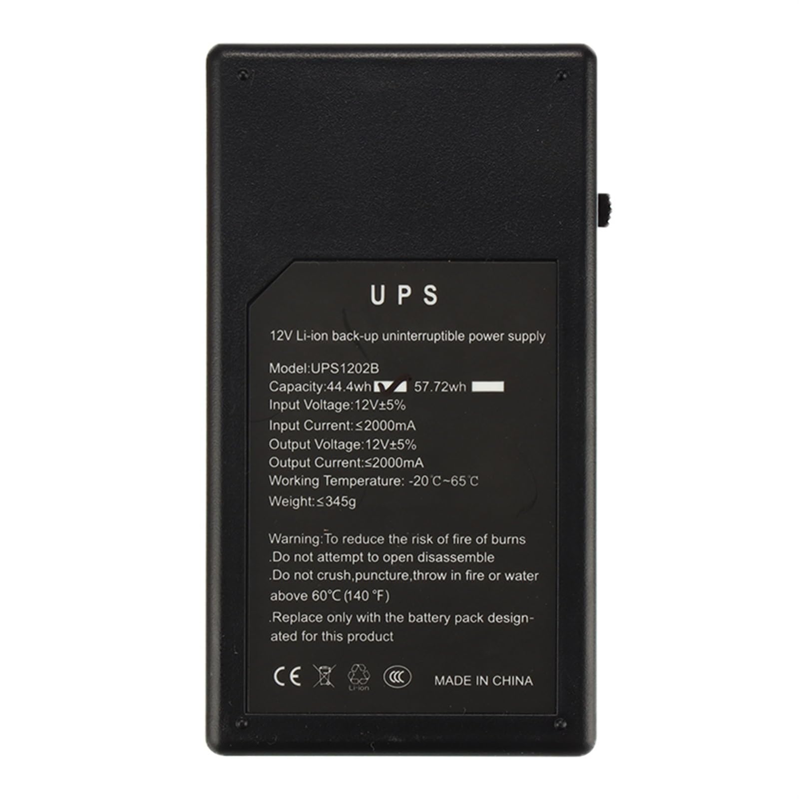 12 V Bezpieczeństwa Moc 2A 44.4W Nieprzerwane Backup Battery dla UPS Camera Router