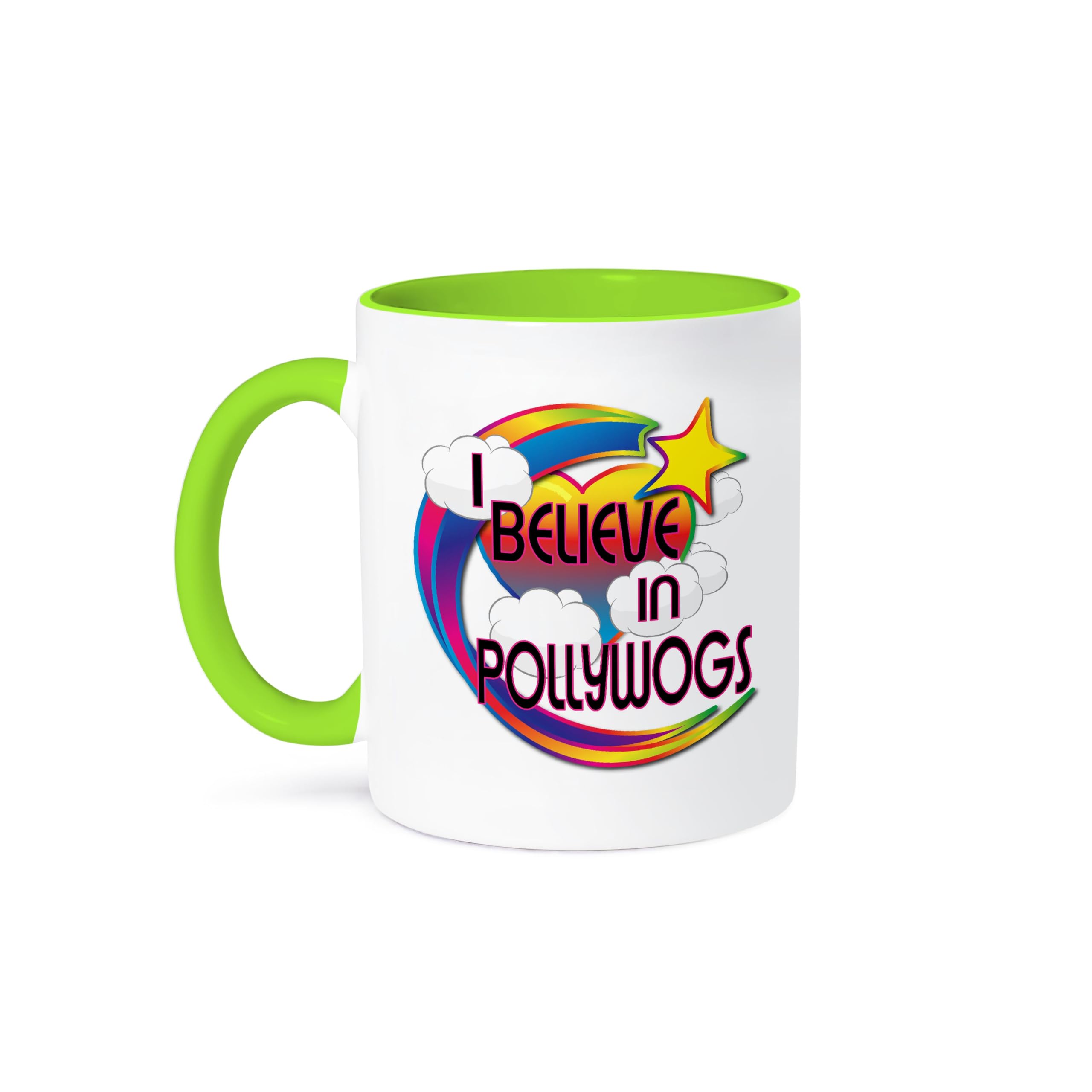 3dRoseCoffee Mug, Size - 11oz - I Believe In Pollywogs Cute Believer Design Believe In Dreamy Belief Designs - funny coffee cup gift