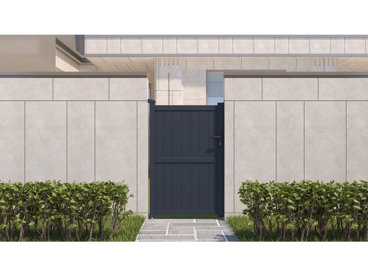 Puerta jardin Maurice - 101.2 x 155.9 cm - Gris