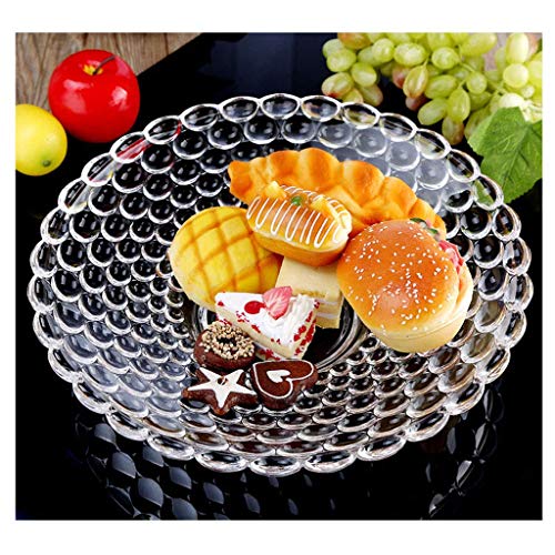 Ciotola da frutta/insalatiera/centrotavola in cristallo, grande centrotavola decorativo in vetro per tavolo da pranzo, splendido vassoio per frutta per la decorazione della casa