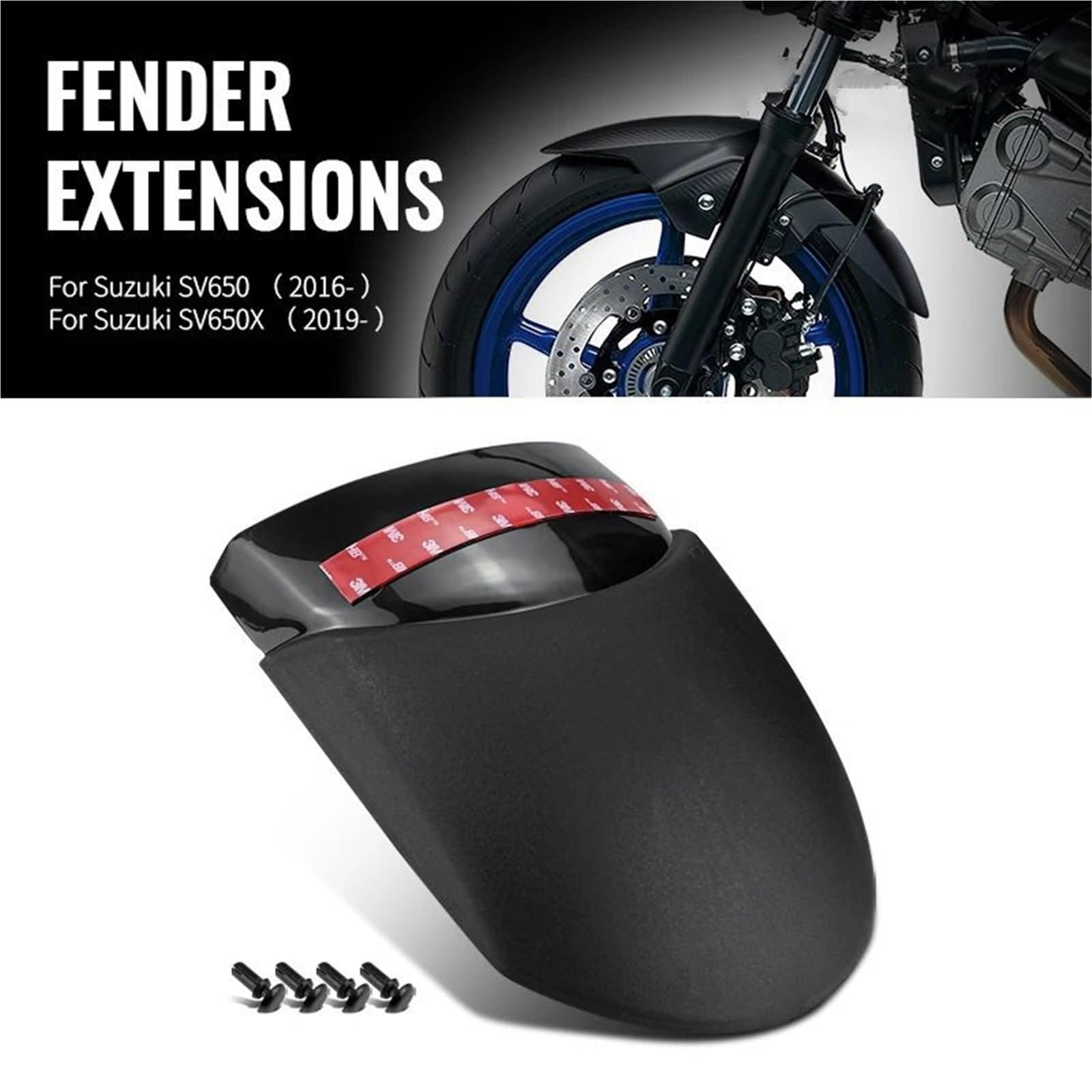 Koło przedłużenie błotnika Akcesoria motocyklowe Przedni błotnik Przedłużenie błotnika Przedłużenie pasuje do Suzuki SV650 2016- SV650X 2019- SV 650 Błotnik motocyklowy