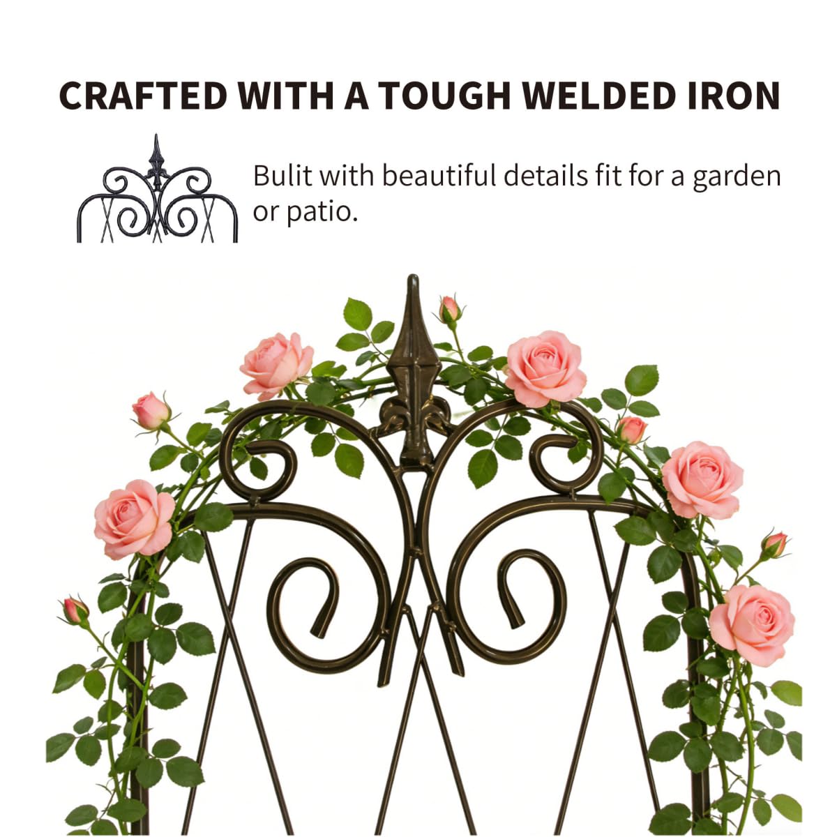 2 Pack 71" H x15 W Trellis,Black Garden Trellis for Climbing Plants Outdoor Metal Frame Sturdy Trellises for Rose