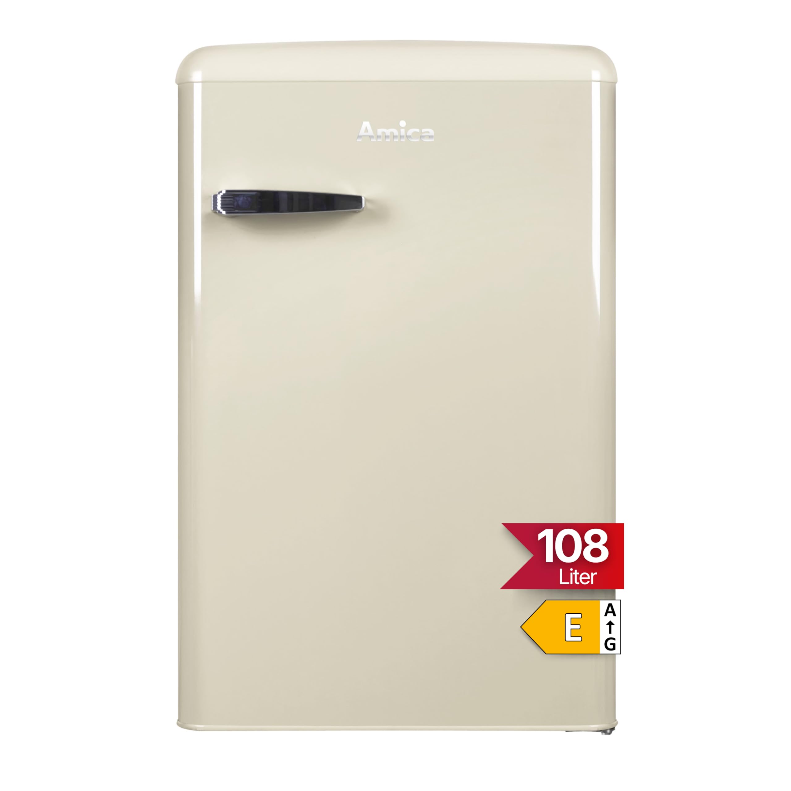 Amica Retro Kühl-Gefrierkombination 108 L 87,5 x 55 x 61,5 cm KS 15615 B