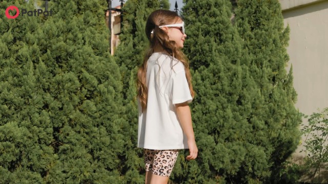 OEM/ODM Colorful Patterned Sportswear Workout Clothing For Young Girls, 2 PCS Kids Tie Dye Crew Neck Short Sleeve Crop Top & Athletic Leggings - View #10