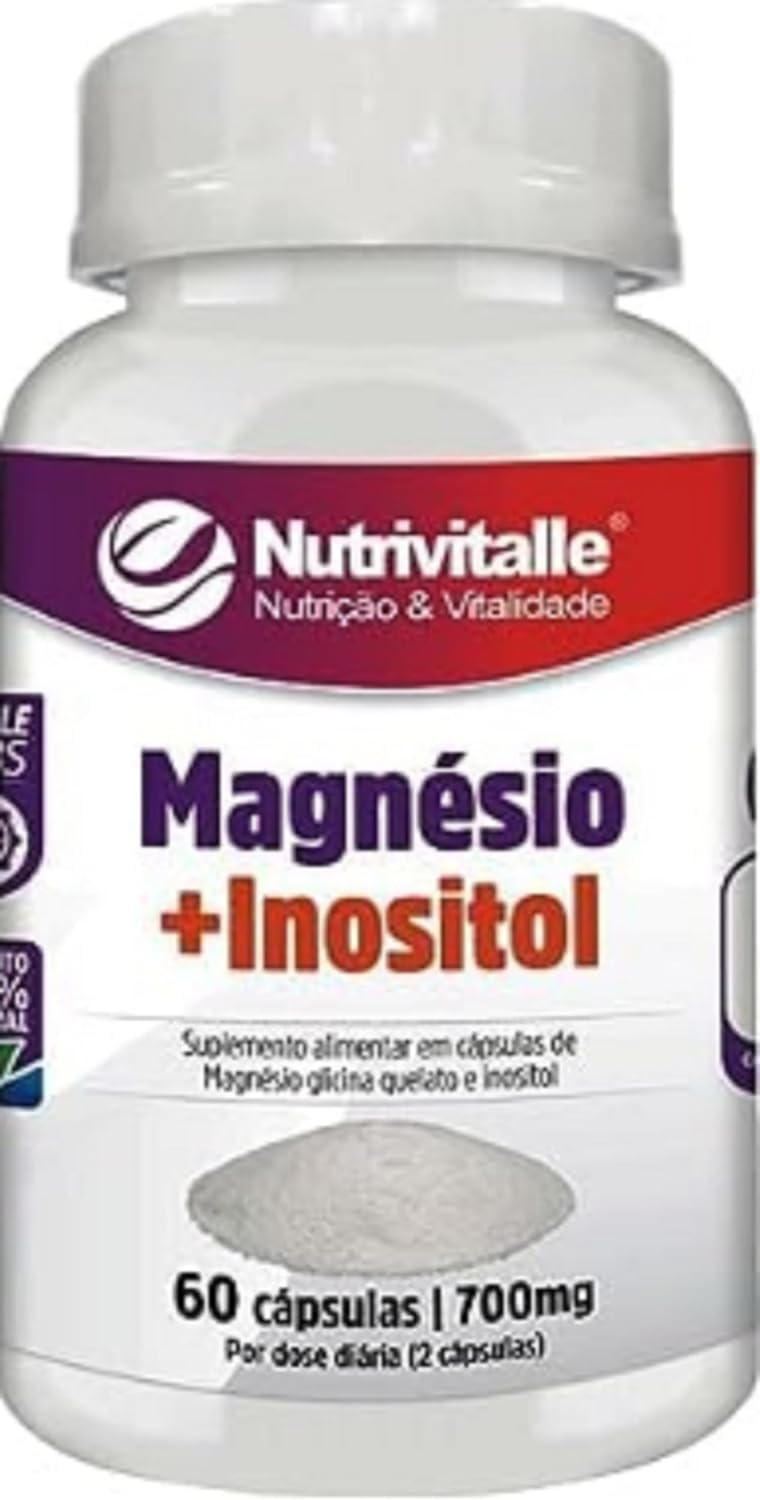 Magnésio + Inositol 60 Cápsulas 700mg Nutrivitalle