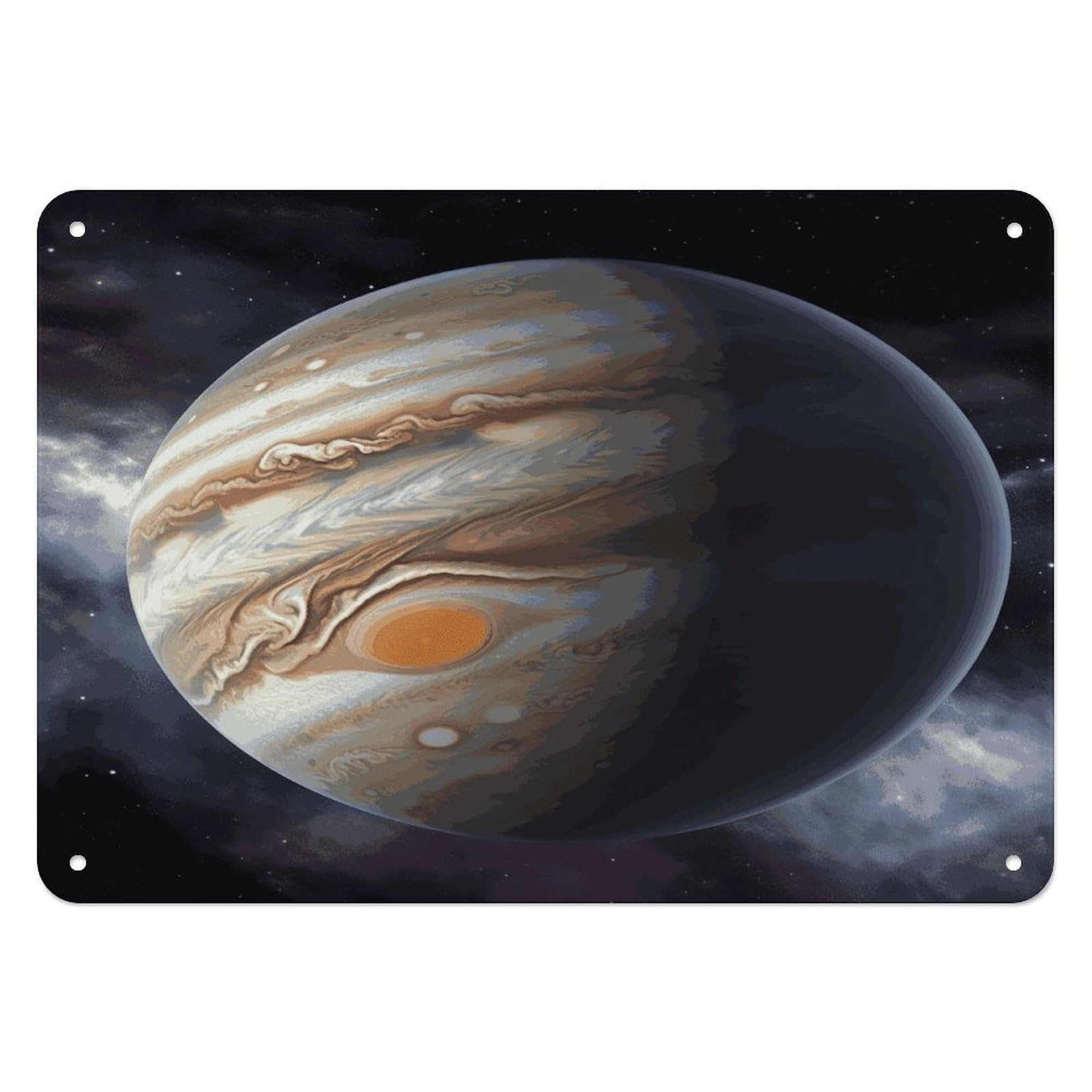 Fekiloot Style Jupiter Landscape Wall Decor Iron Painting Metal Sign