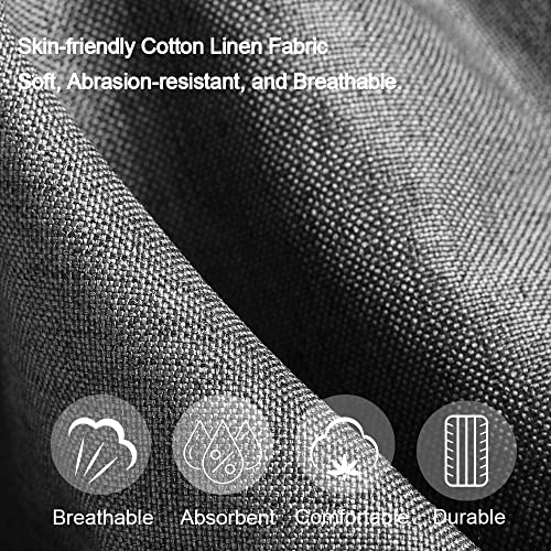 GangZhENgSd Bean Bag Chair Cover, Extra Large, Stuffed Animal Storage (No Filler) Washable Premium Soft Cotton Linen, Sturdy Zipper Beanbag Case, Sack Bean Bag for Adults, Kids, Teens