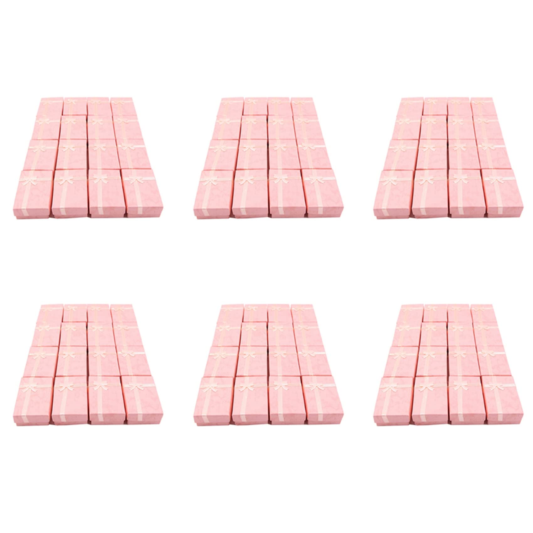 Fegtrty 96 scatole regalo di carta per gioielli, anelli, orecchini, bracciali, confezione regalo (rosa)