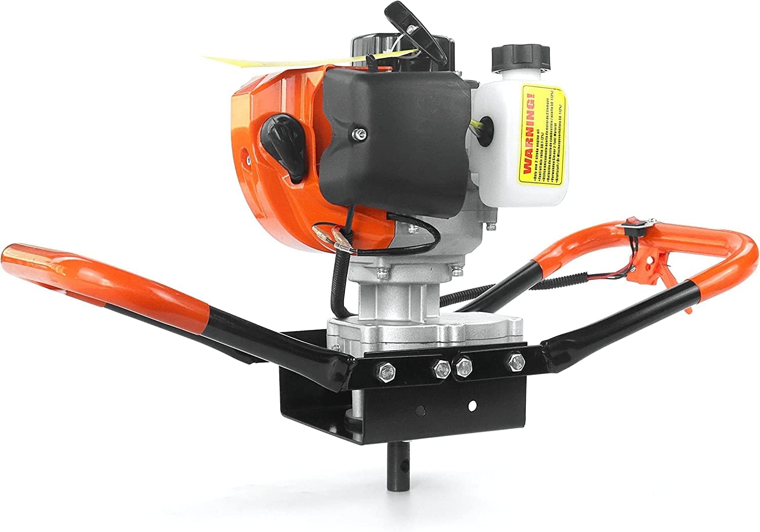 NEOTEC 63CC 2-Stroke Gas Powered Earth Auger Post Fence Hole Digger Powerhead, Petrol Drill Borer for Garden & Lawn, Digging