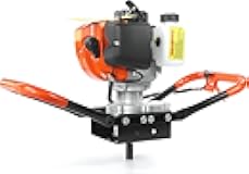 NEOTEC 52CC 2-Stroke Gas Powered Earth Auger Post Fence Hole Digger Powerhead, Petrol Drill Borer for Garden & Lawn, Digging