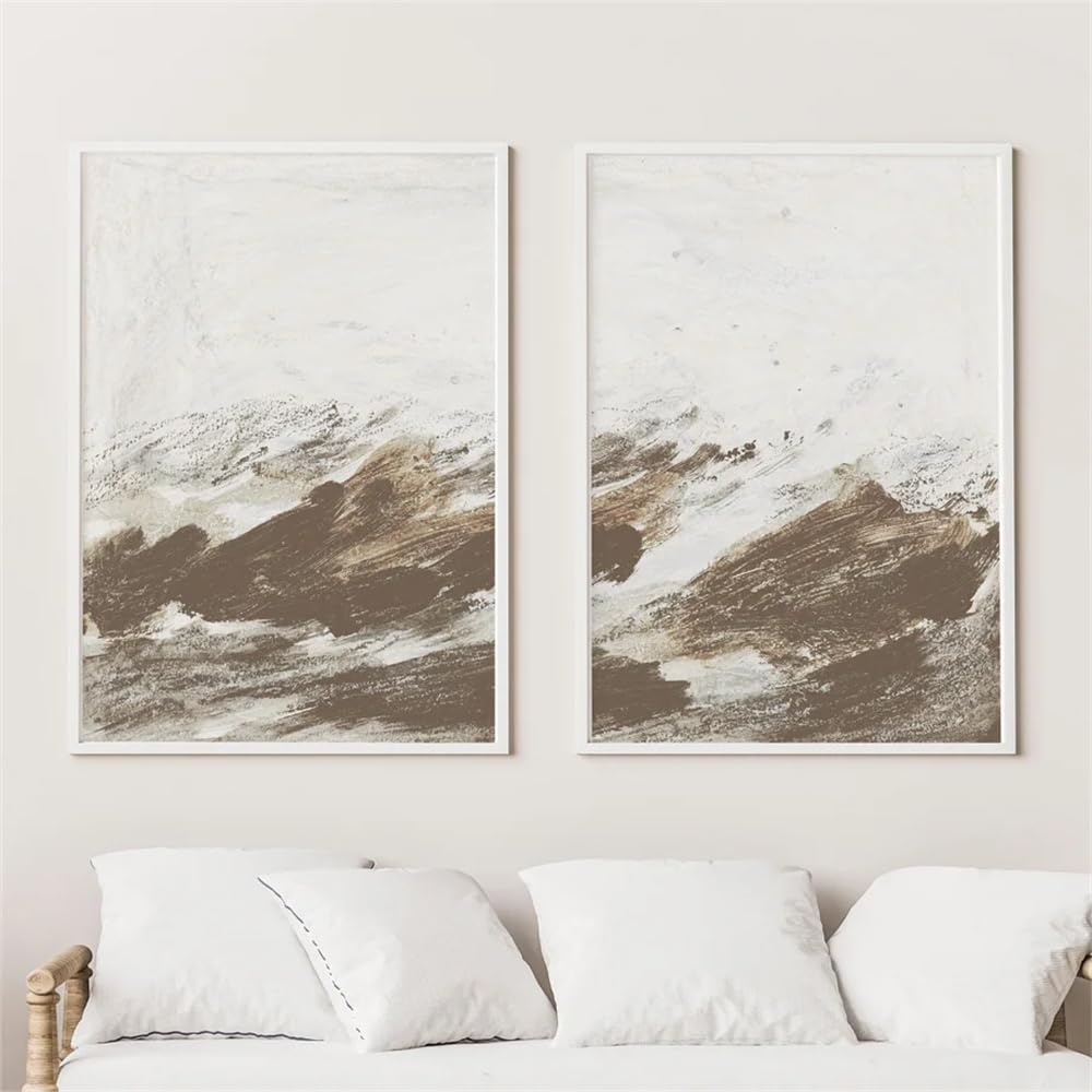 WBYZAC 2 Pieces-Abstract Art Prints Nordic Posters And Prints Wall Art Canvas Painting Vintage Wall Pictures Artwork for Living Kitchen Office Room Home Decor-50 * 60cm (No Frame)