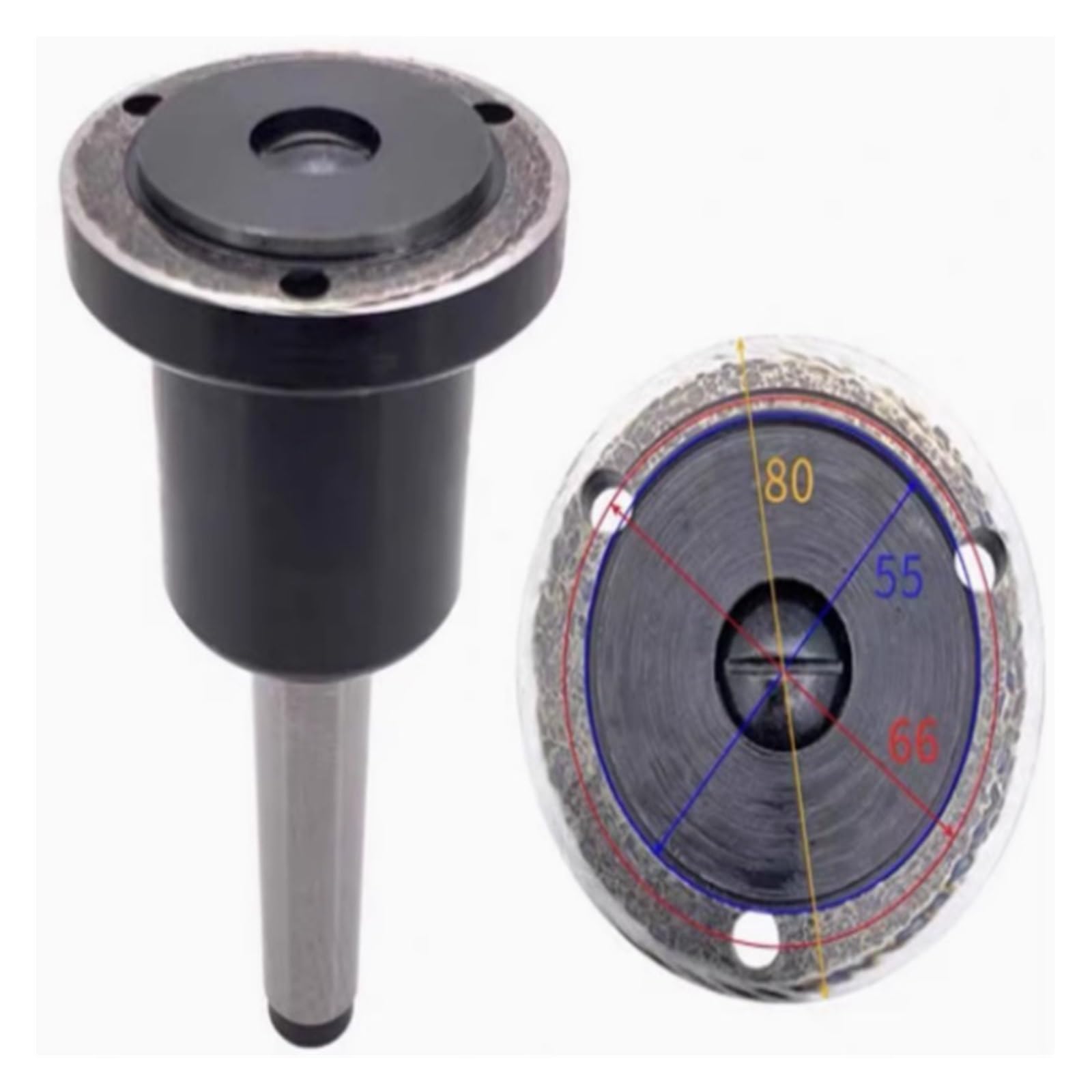 Kołnierz uchwytu tokarskiego 80 mm obrotowy stożek Morse'a 3-szczękowy 4-szczękowy adapter uchwytu 80 mm (MT4-80)