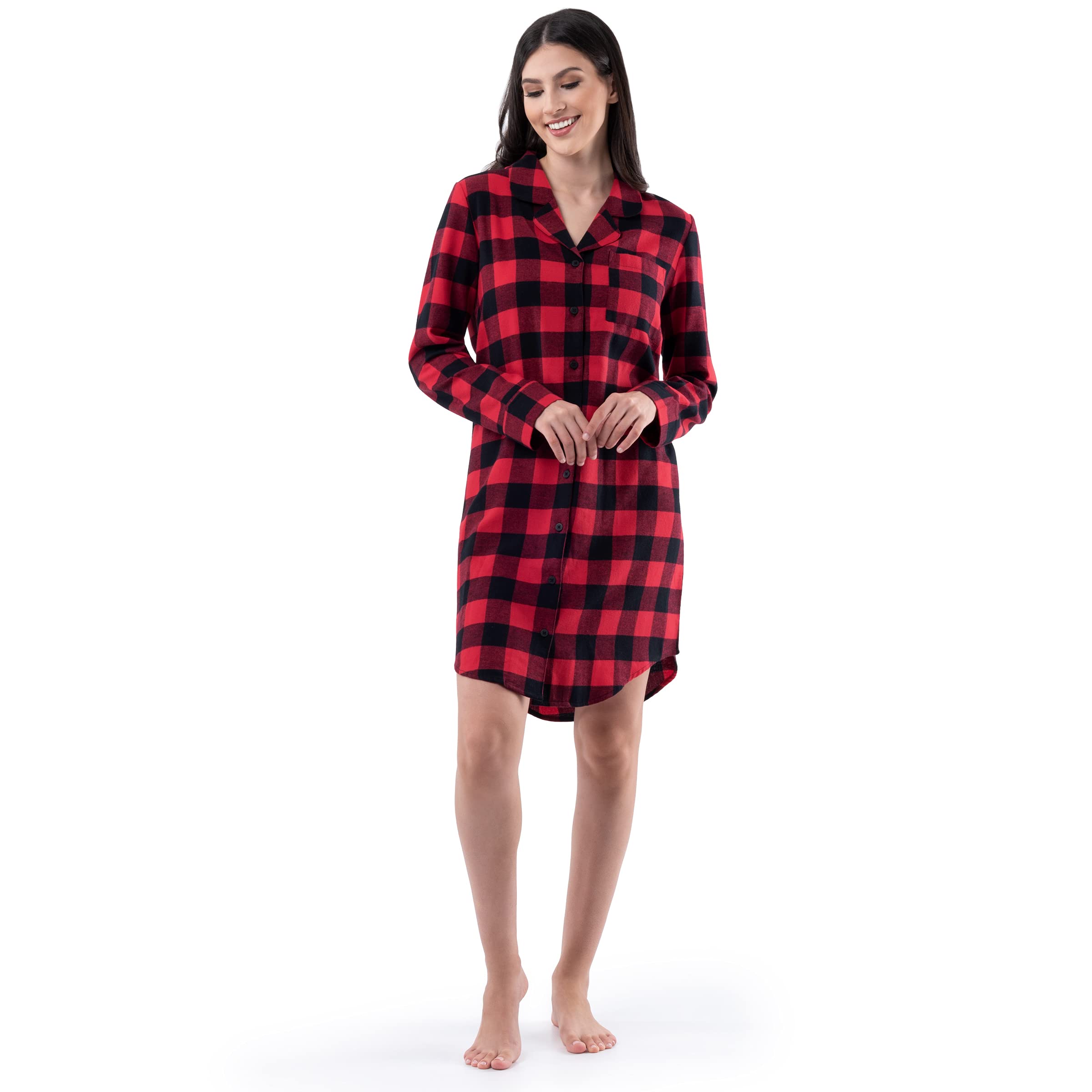 Fruit of the Loom Women's Flannel Sleep Shirt