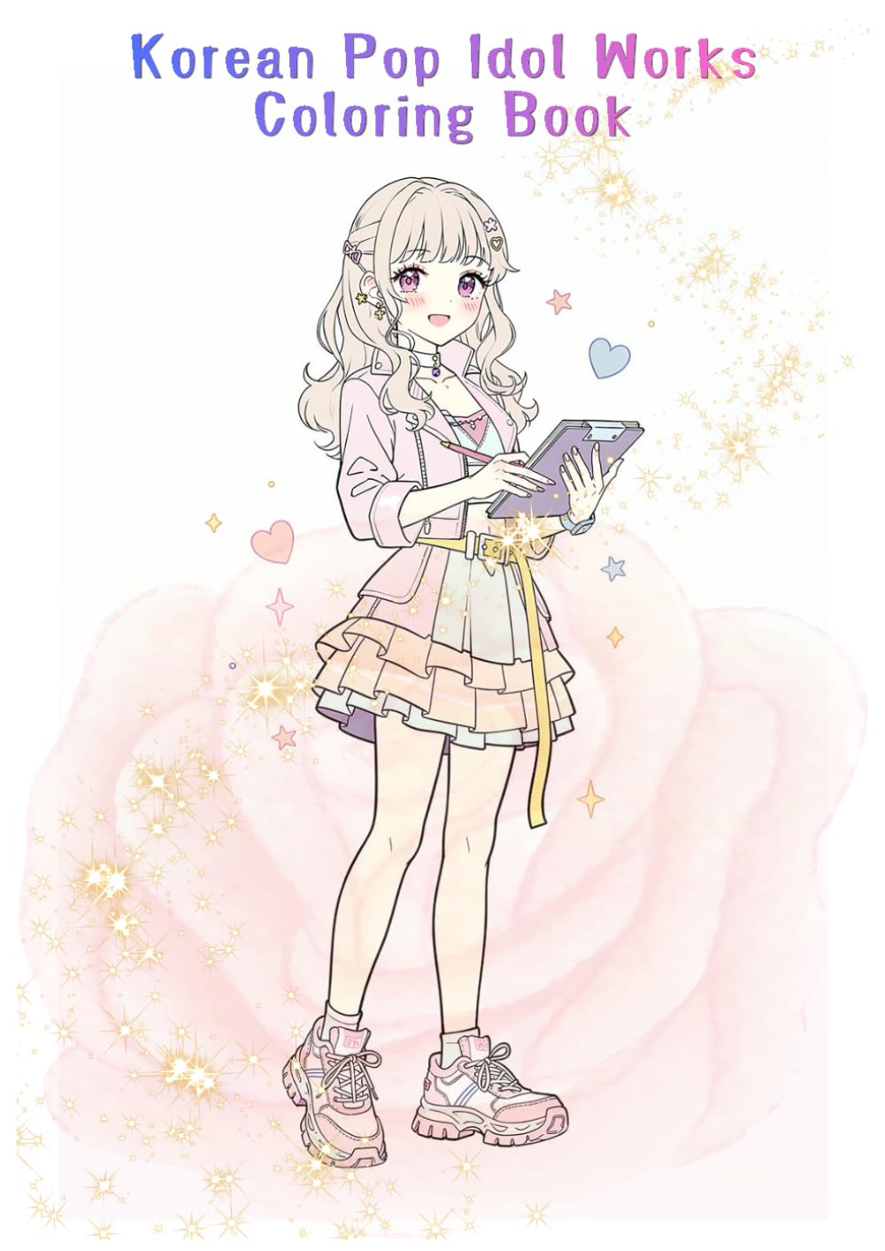 Korean Idol works Coloring Book: Cute K-Pop Style Girls in Their Dream Careers – Fun & Inspiring Coloring for All Ages
