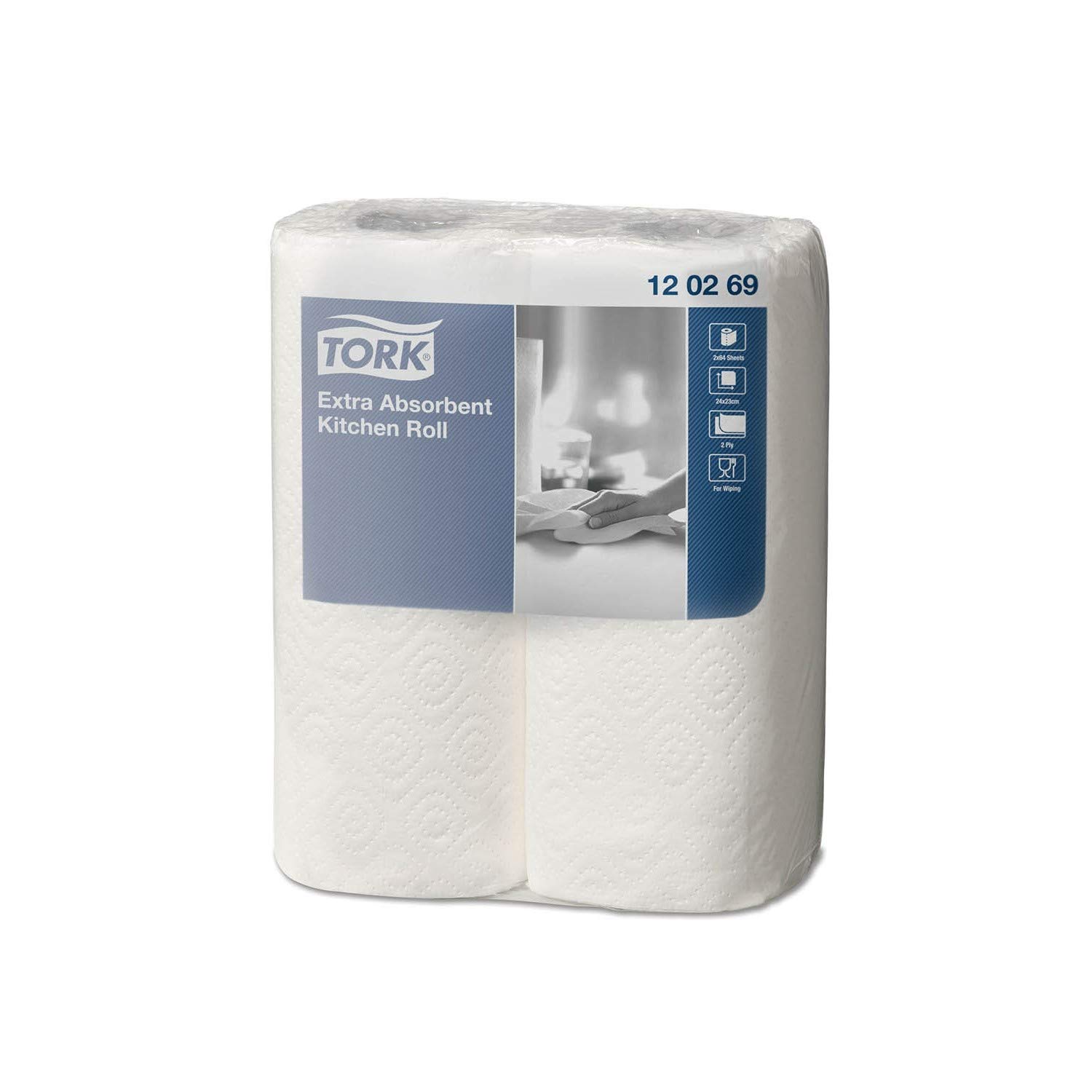 Tork Extra Absorbent Keukenrol 2-Layer Wit