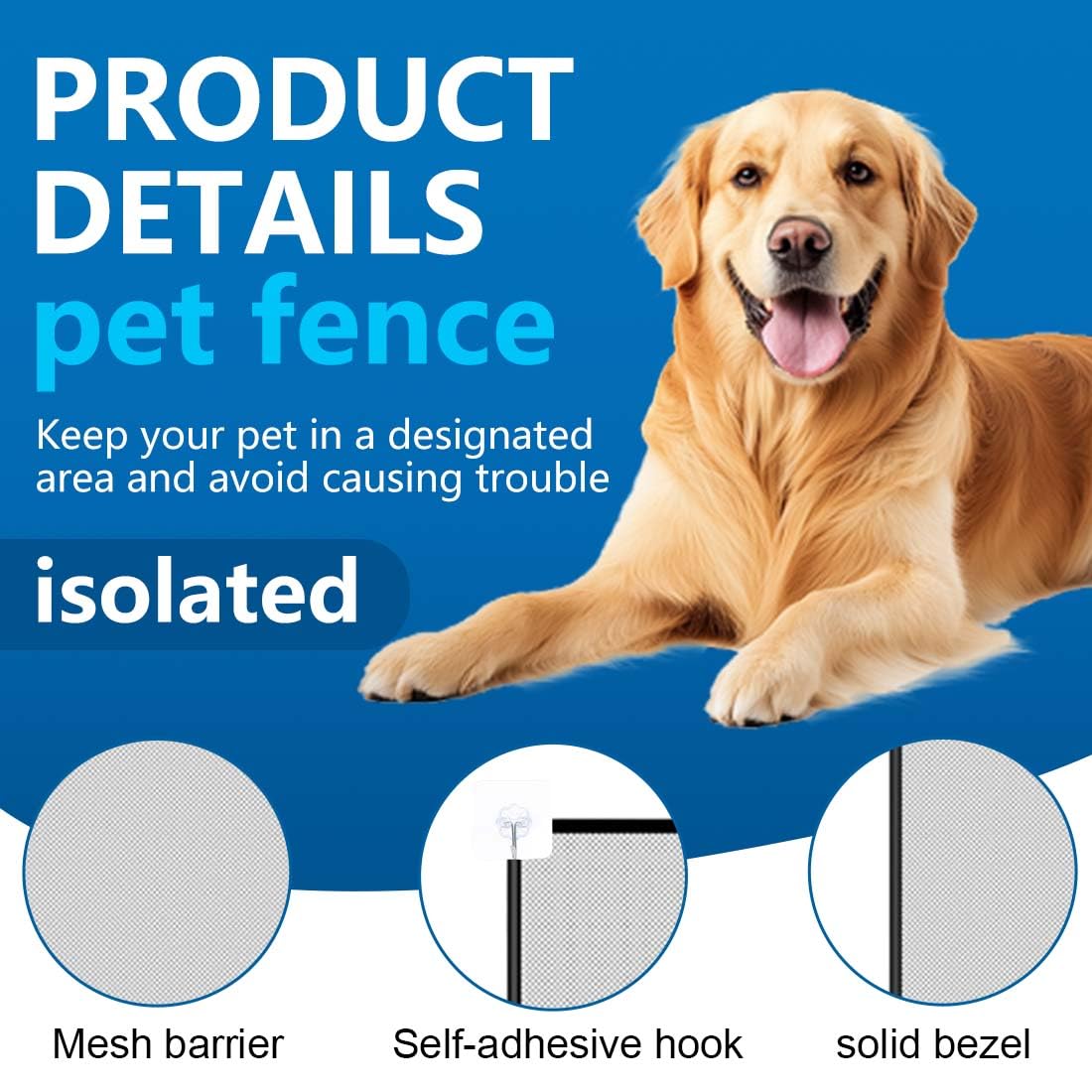 Cancelletto Cani, Barriera per Cani, Cancello Scale per Bambini e Animali Domestici, Cancelletto per Gatti per Porte, Scale e Corridoi, Uso Interni ed Esterni (110 * 72 cm, Nero)