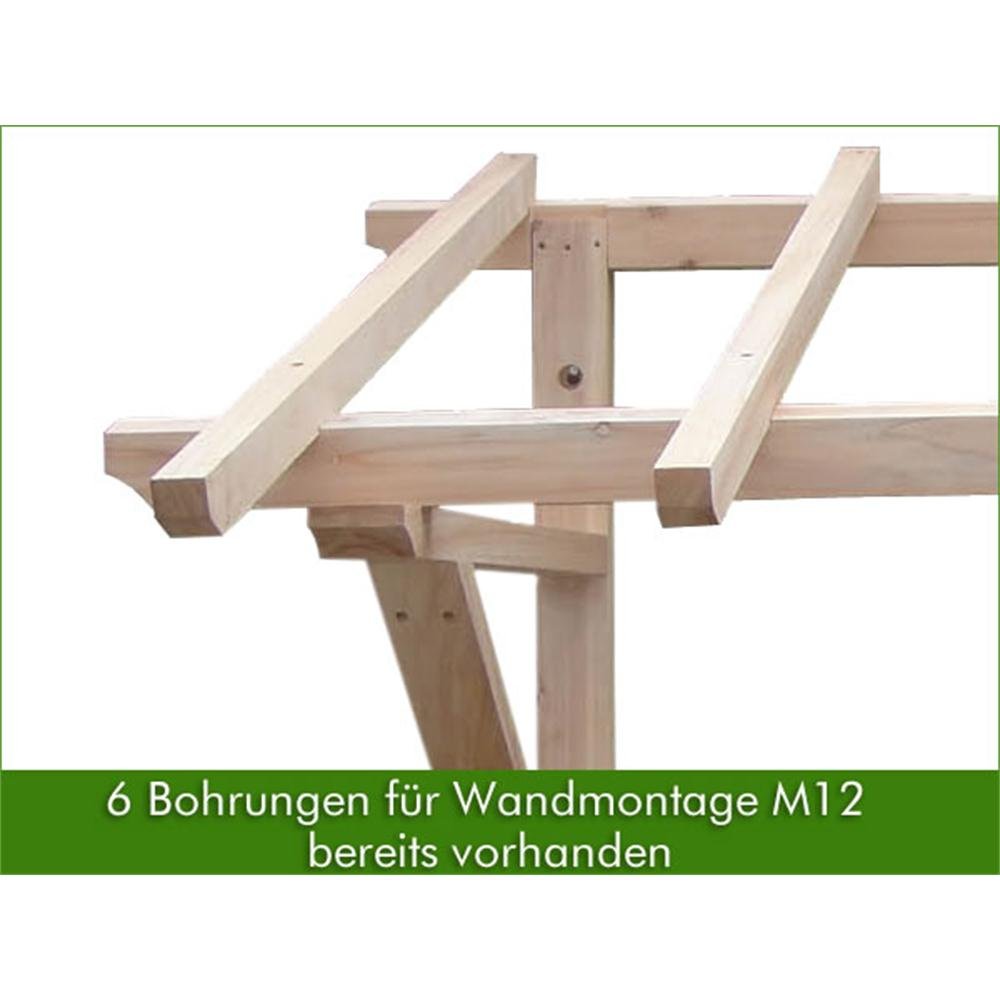 Melko Haustürvordach Vordach 2050 mm Pultvordach Tür Überdachung Haustür aus Holz Holzvordach Türdach