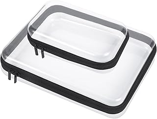 2 fundas rígidas transparentes con cremallera...